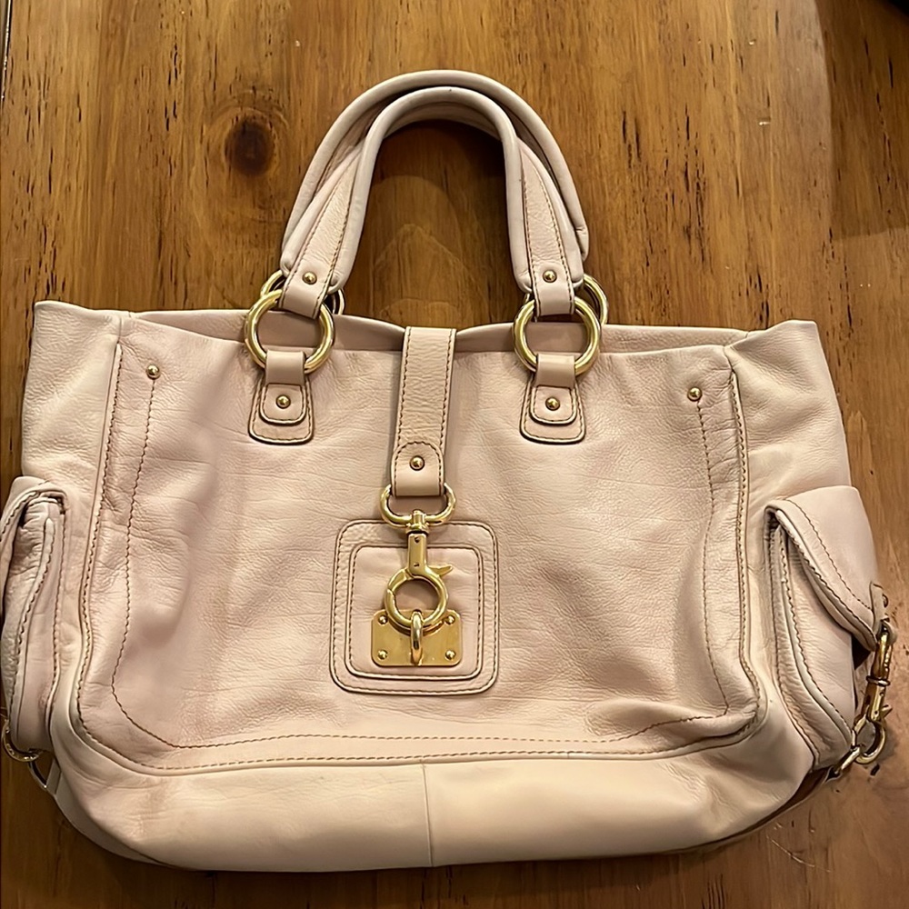 Marc Jacobs buttery, soft, classic tote- blush pink.